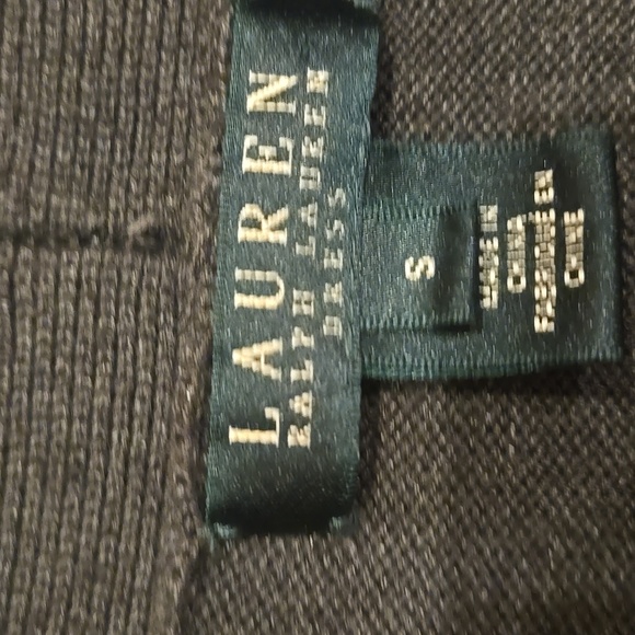 Lauren Ralph Lauren Gray Knit Faux Wrap Dress With Double Buckle Accent - Picture 2 of 10